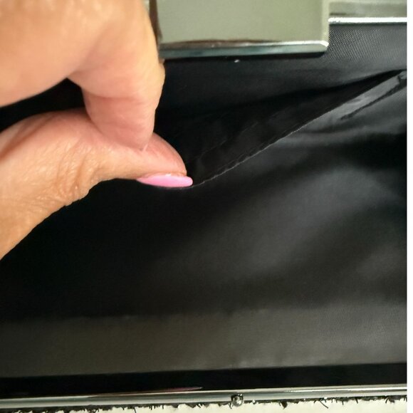 Jessica McClintock Vtg. Womens Black Tweed Evening Clutch Elegant Old Money Y2K - Picture 11 of 11